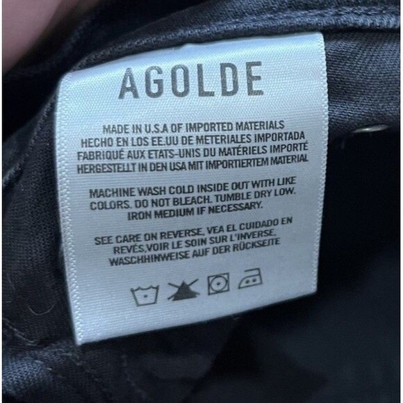 Agolde Black High Rise Pinch Waist Skinny Jeans Size 26 - Picture 7 of 11